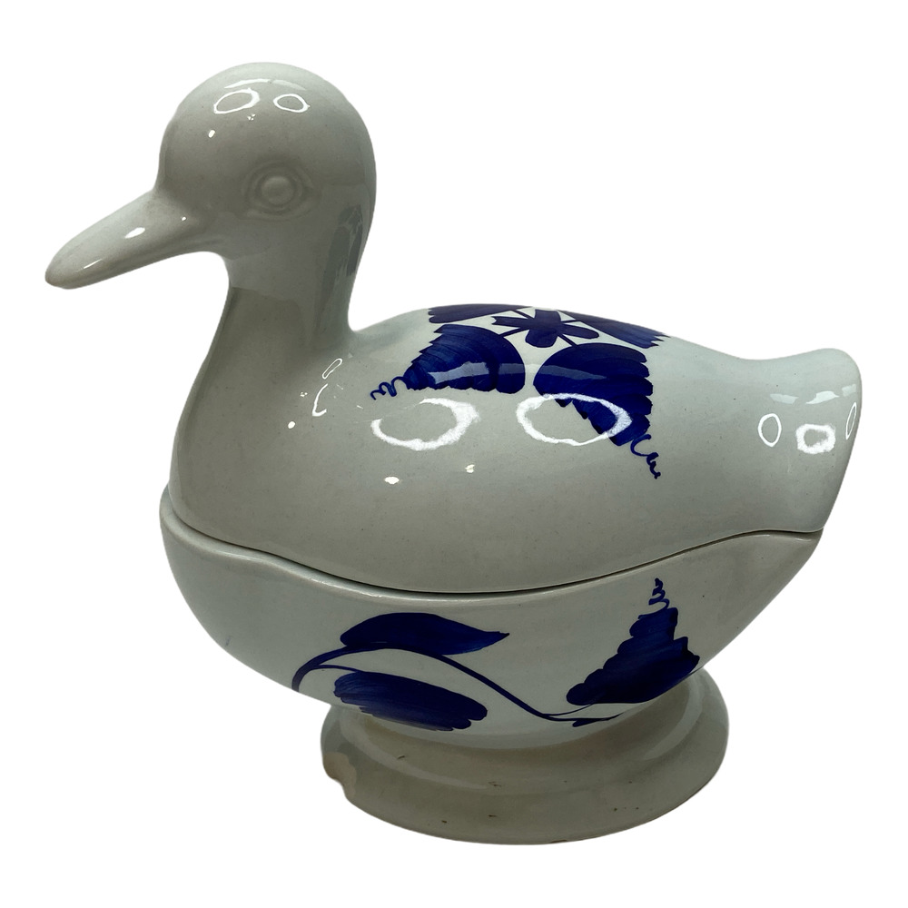 Este Italian Porcelain Duck Serving Bowl